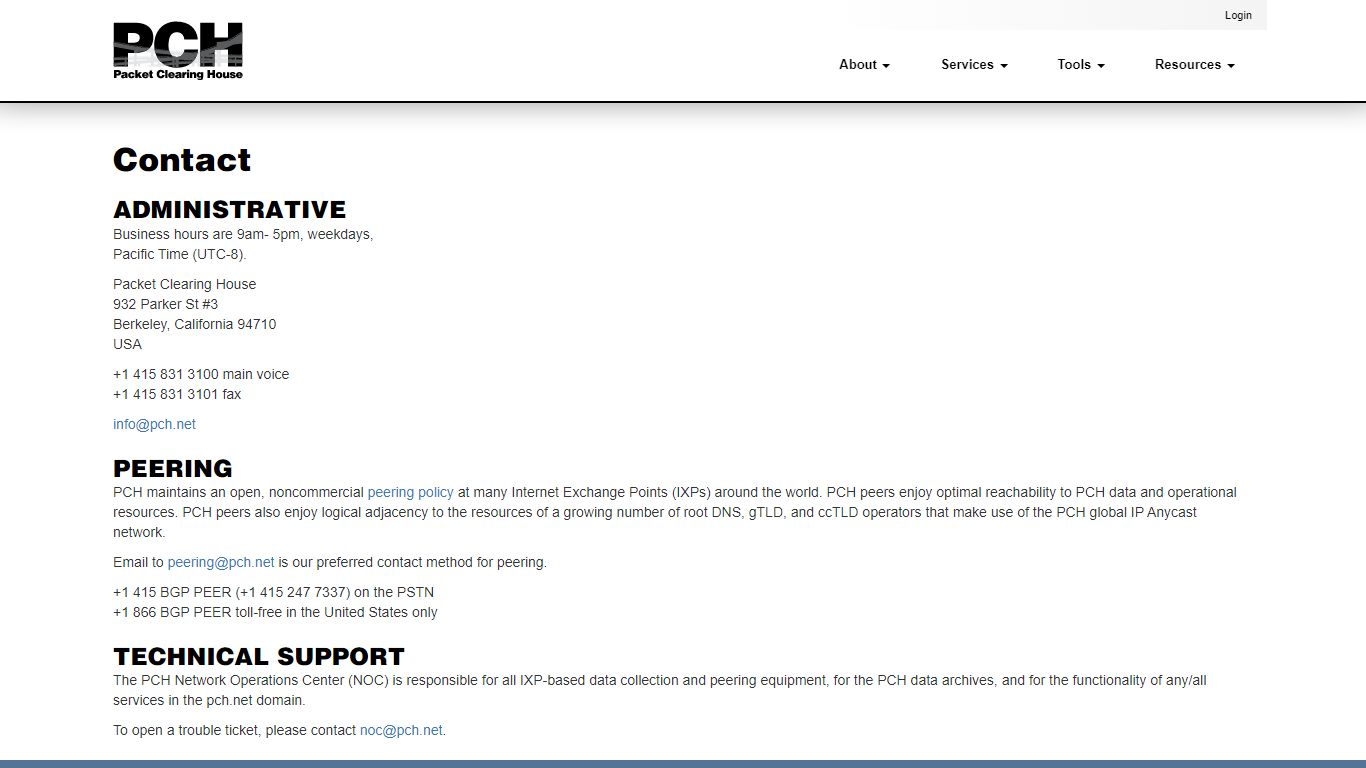 Contact | PCH